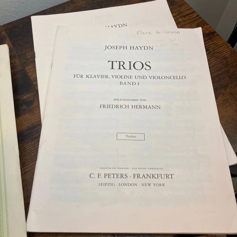 Haydn Trios Band I Piano Violin Cello Sheet Music Edition Peters Nr 192a Vintage